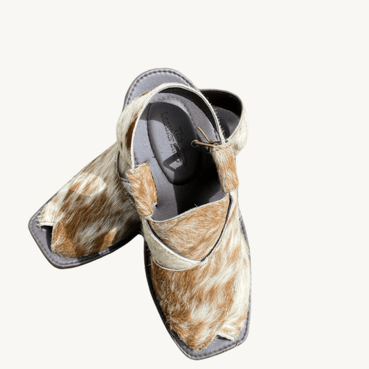 Charsadda Peshawari Chappal | Handmade Hair-On Cowhide