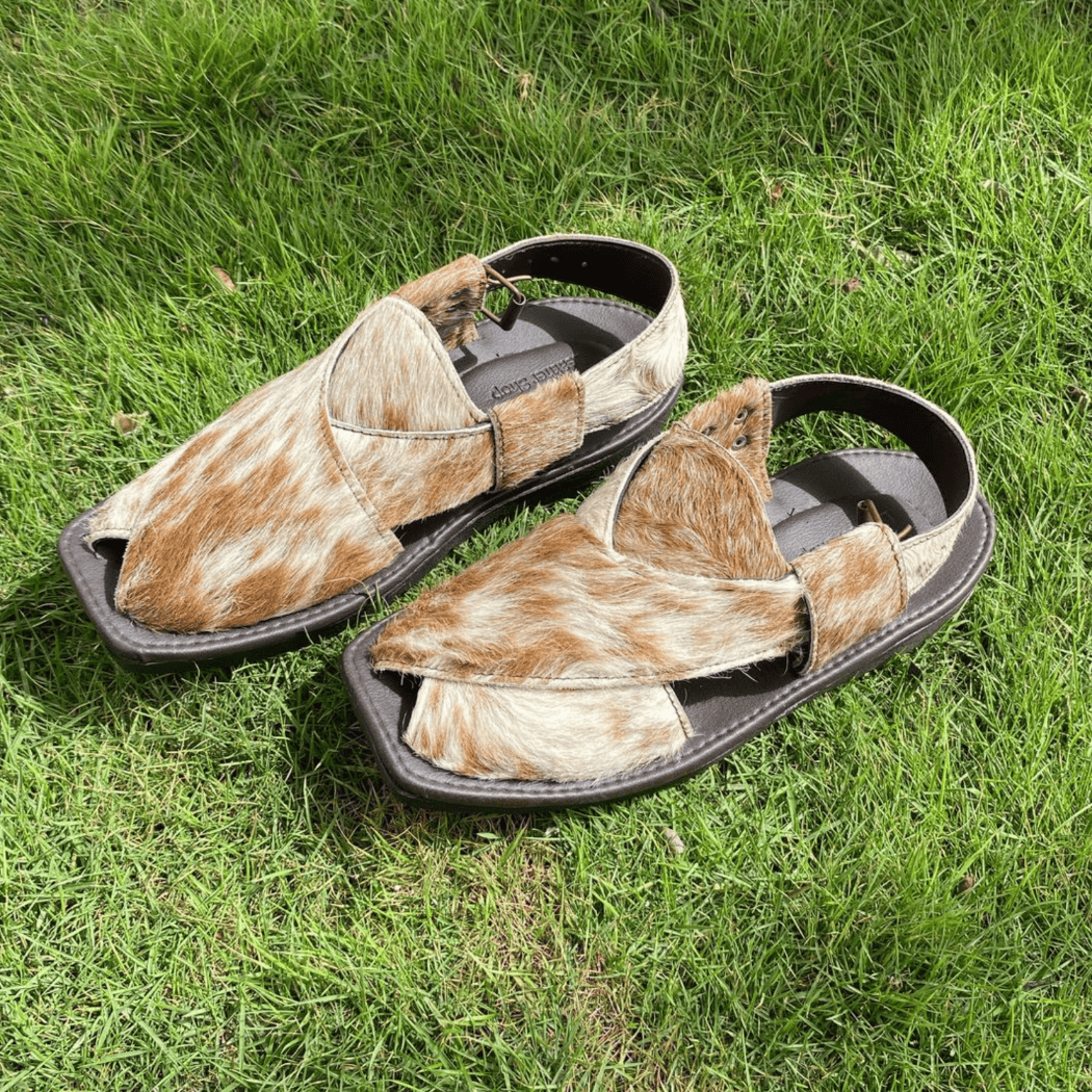 Charsadda Peshawari Chappal | Handmade Hair-On Cowhide