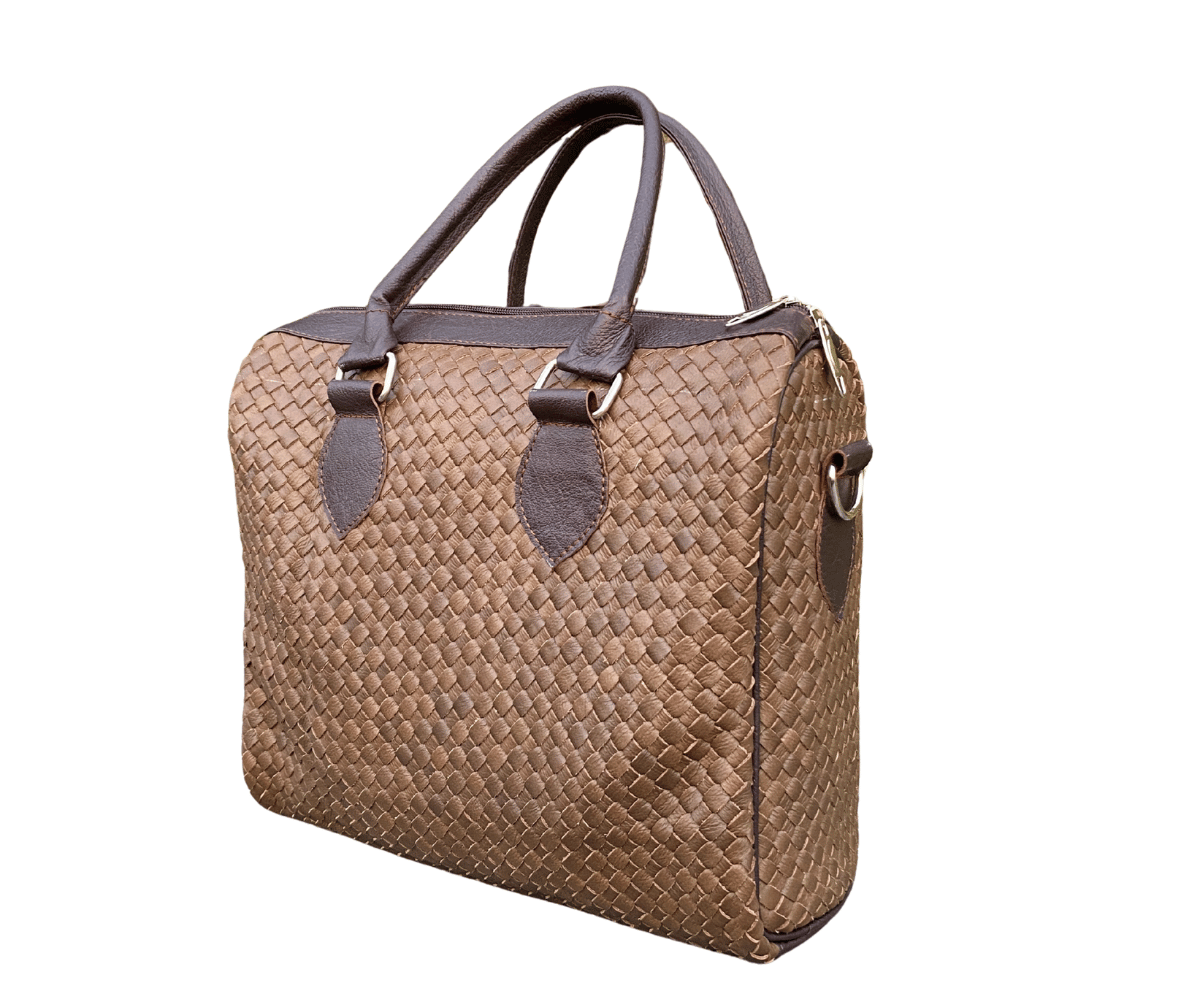 The Verona – Handwoven Cowhide Leather Tote Bag