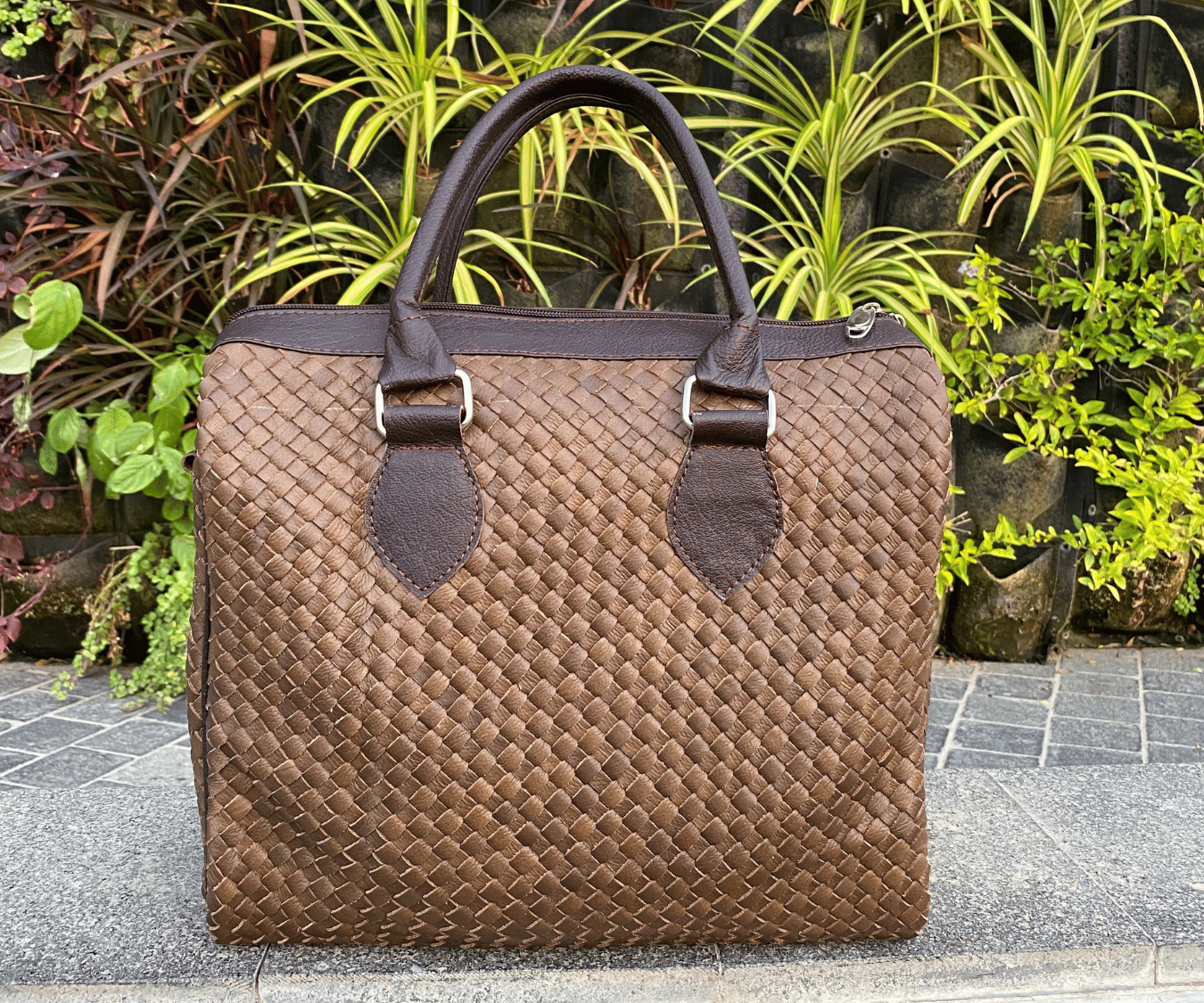 The Verona – Handwoven Cowhide Leather Tote Bag