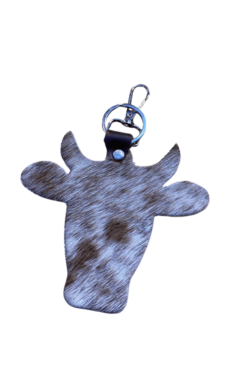 Cabello – Hair-On Cow Leather Key Chain (Cow Head Shape)