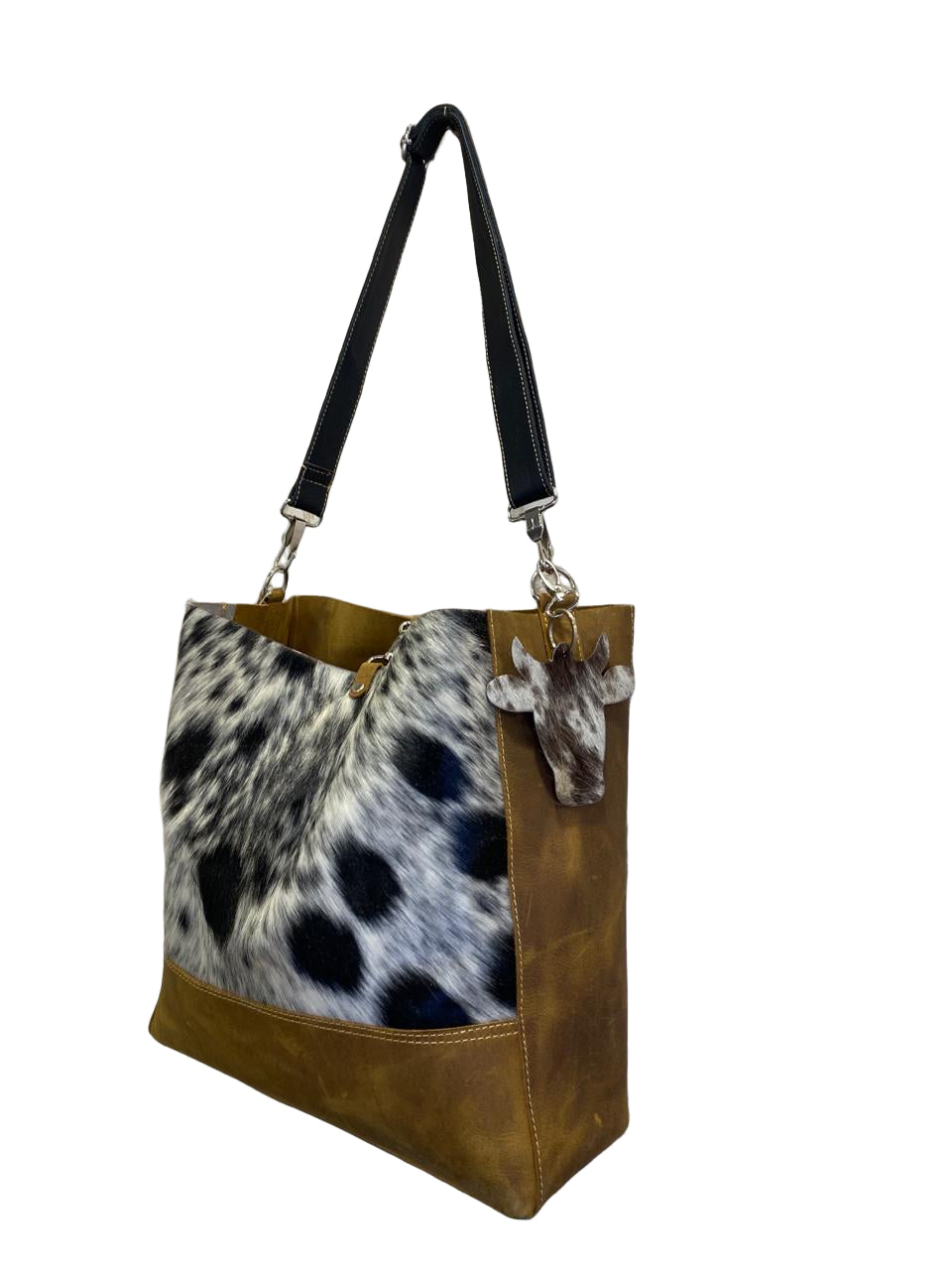 Cowhide Pony Skin Tote Bag Crossbody - Hair-On