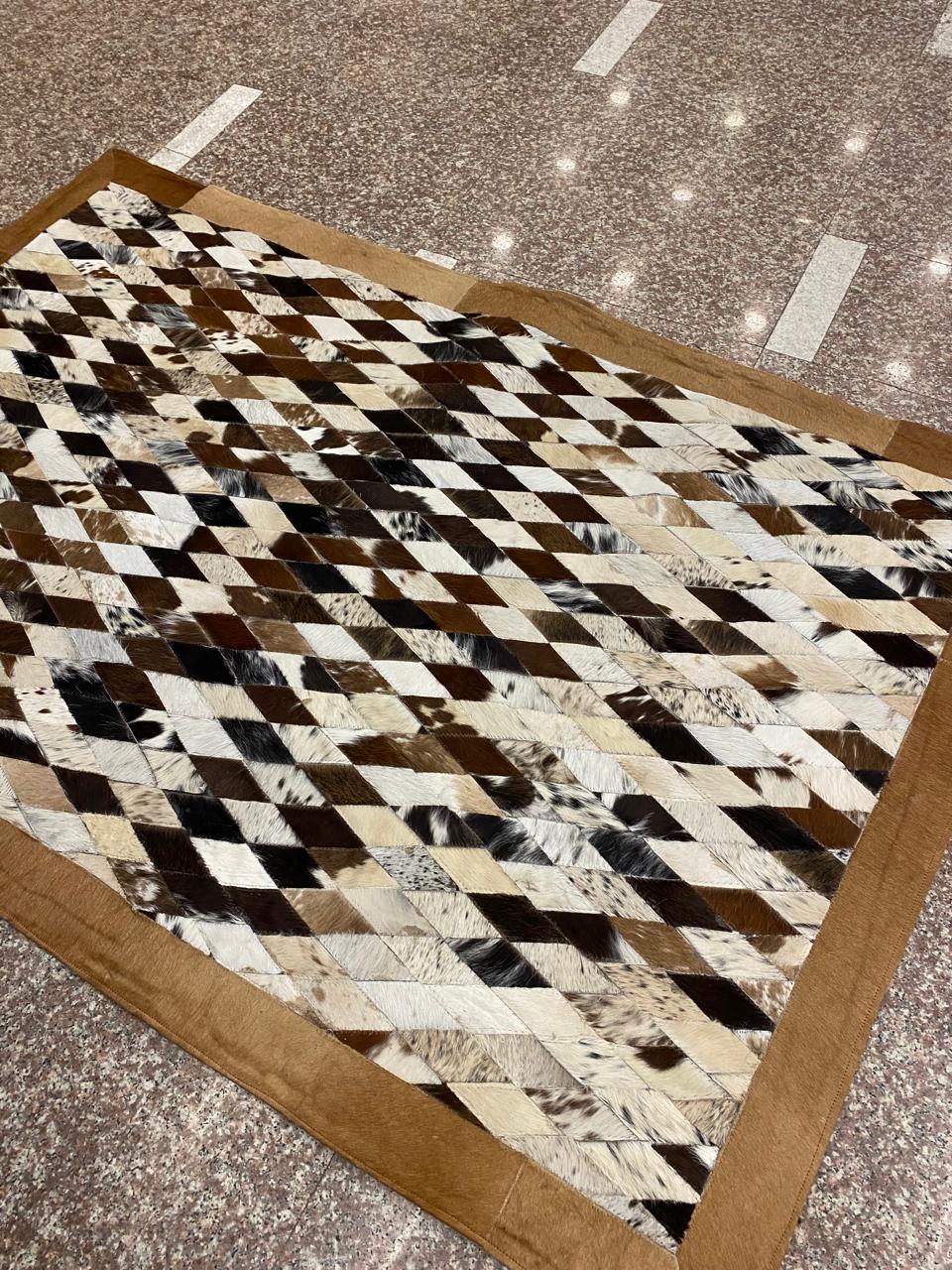 Premium Cowhide Patchwork Rug