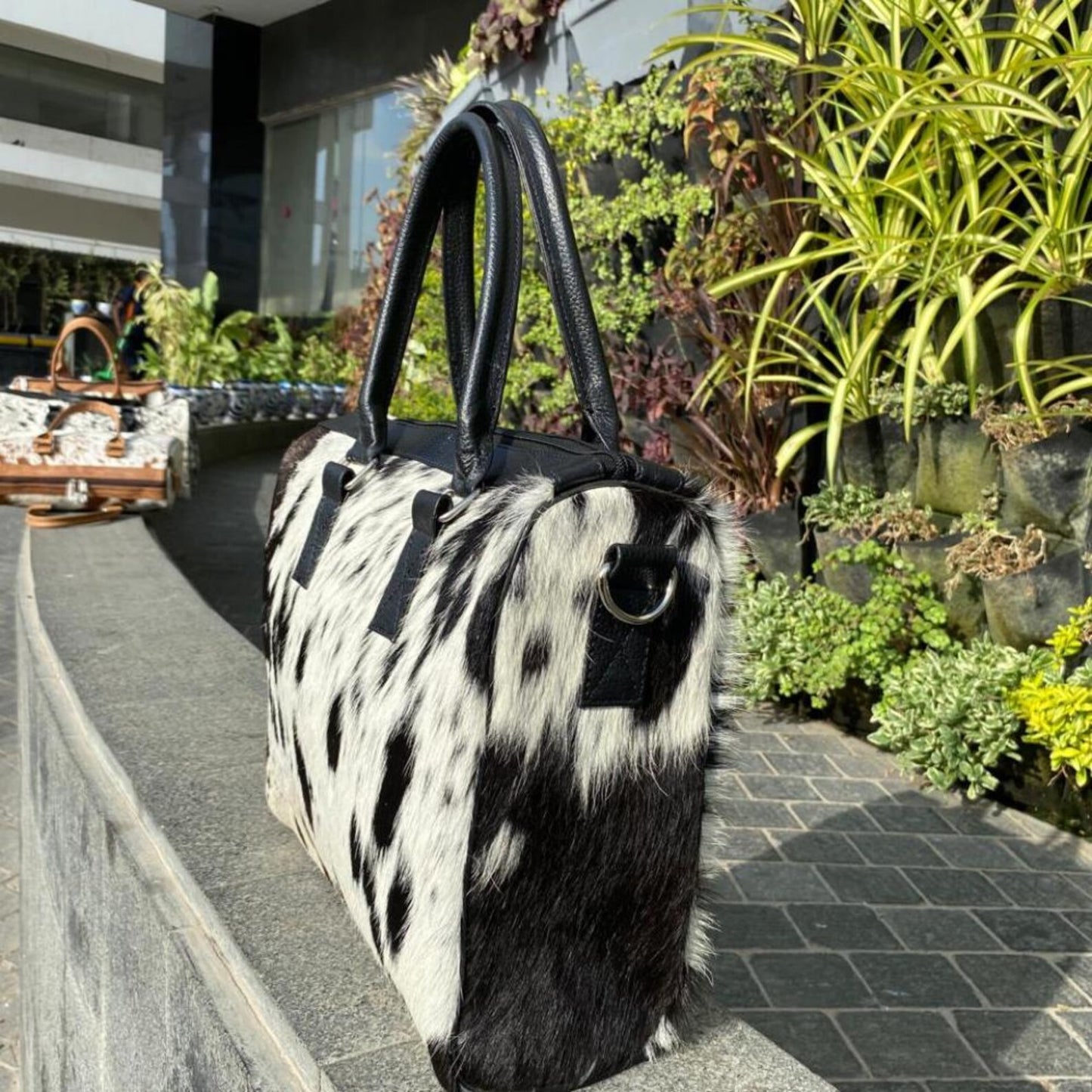 Handmade Cowhide Tote Bag | Hair-On Hide Purse