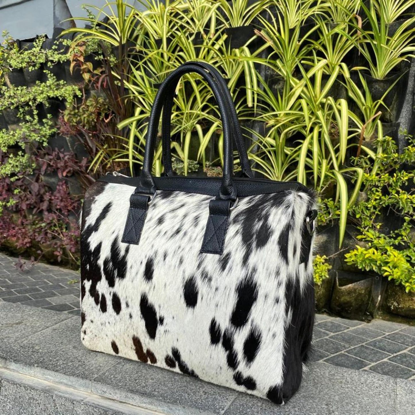 Handmade Cowhide Tote Bag | Hair-On Hide Purse