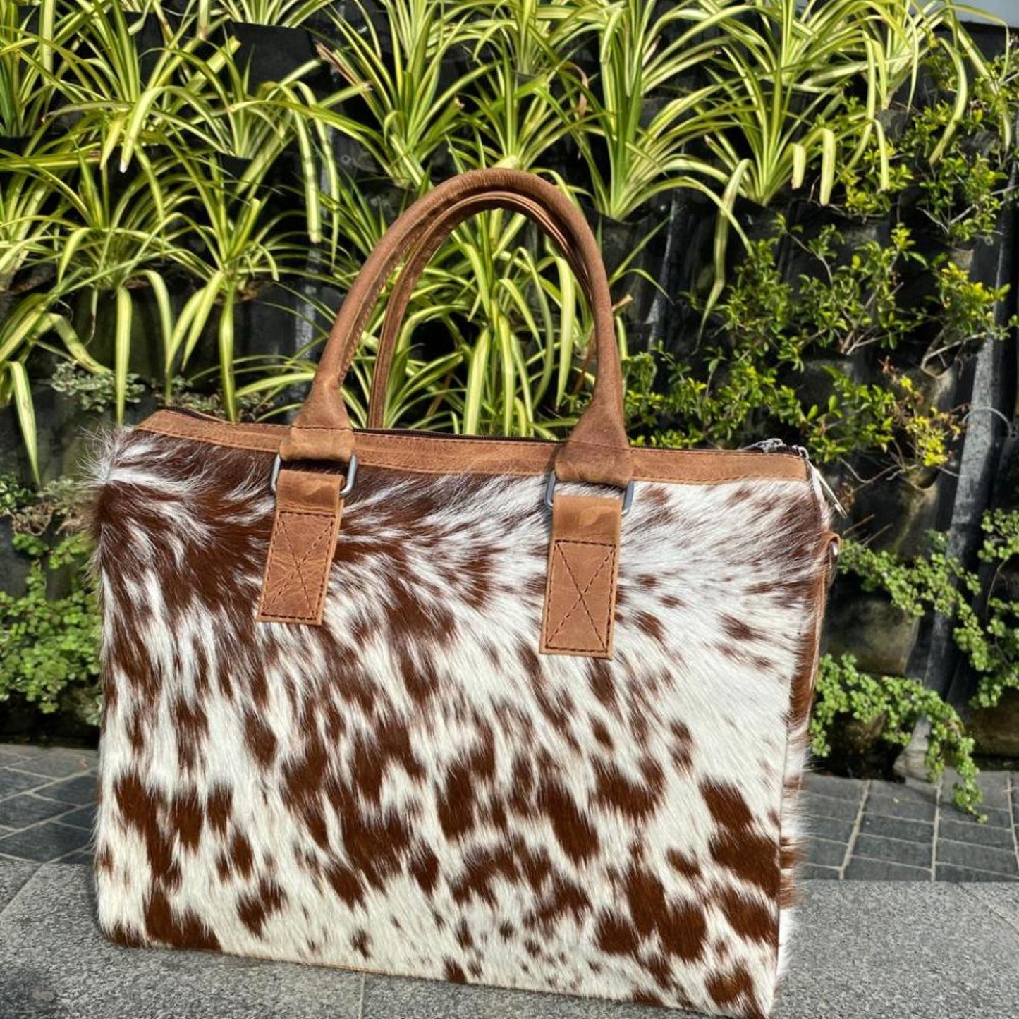 Cowhide Tote Bag | Hair-on Leather Shoulder Purse