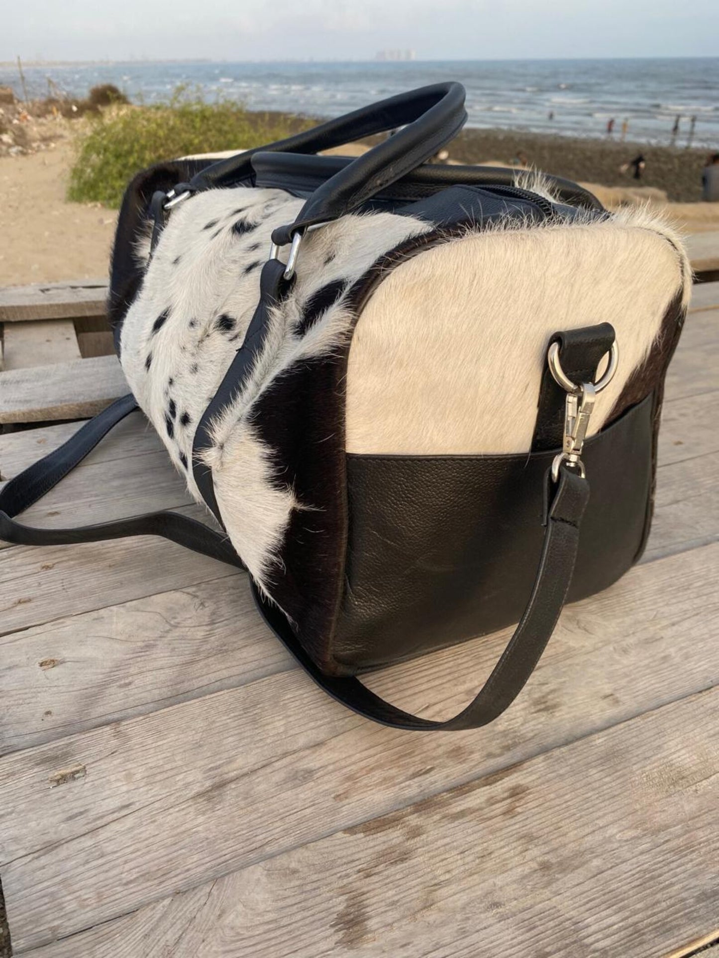 Cowhide Leather Duffel Bag – Pony Hair