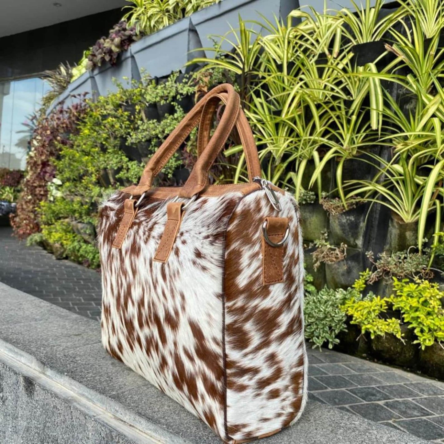 Cowhide Tote Bag | Hair-on Leather Shoulder Purse