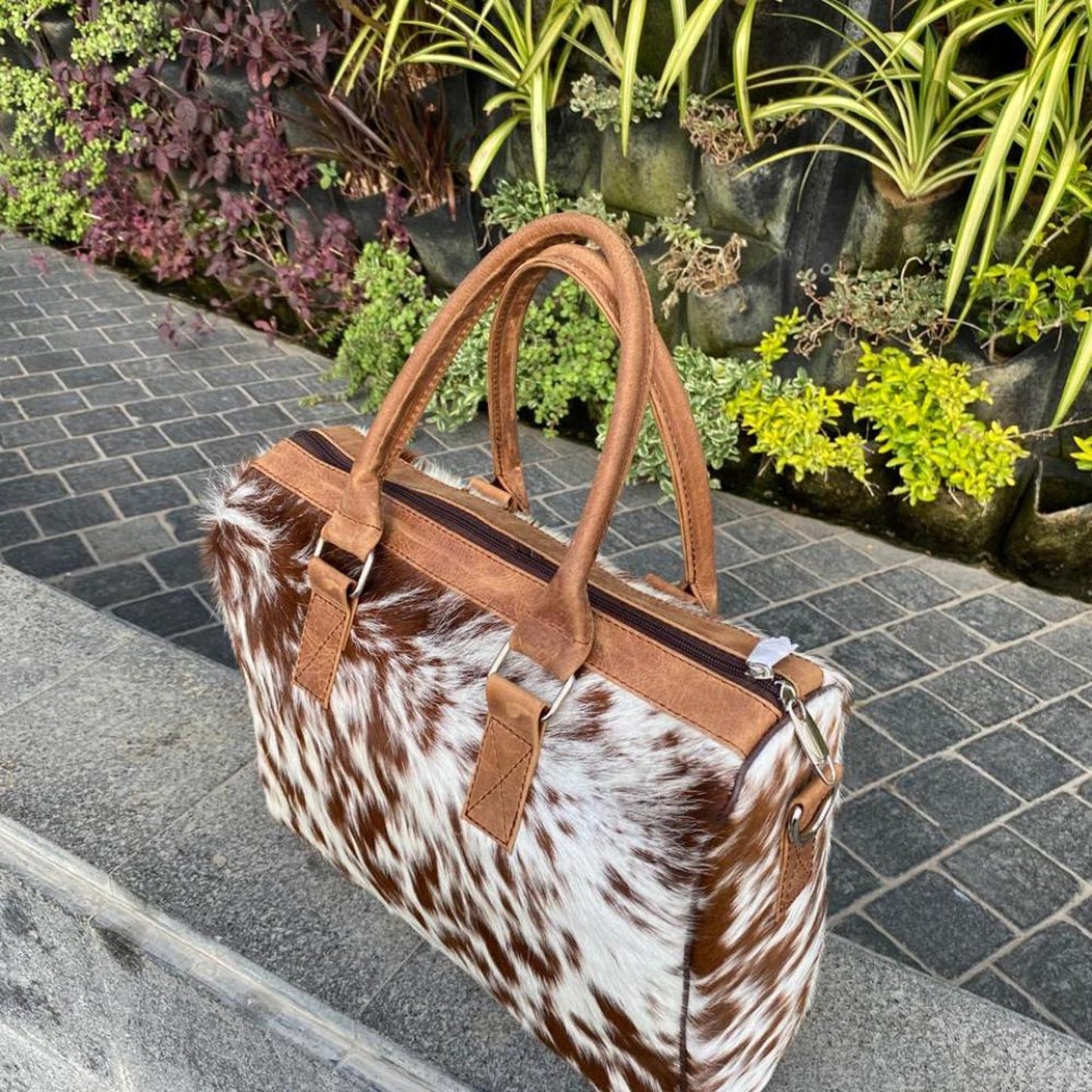Cowhide Tote Bag | Hair-on Leather Shoulder Purse