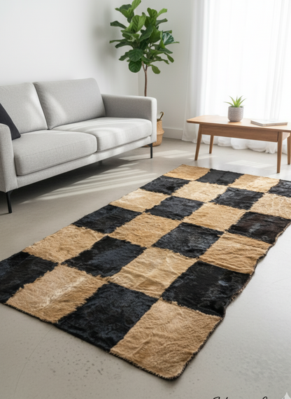 Cabra Patchwork Runner – Goat Skin Art by Uroosa Leather