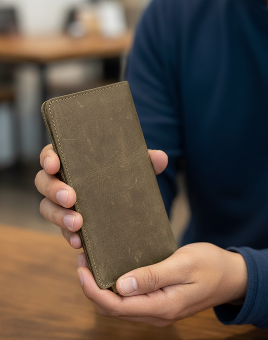 Vintage Clásico Long Wallet – Crazy Horse Leather