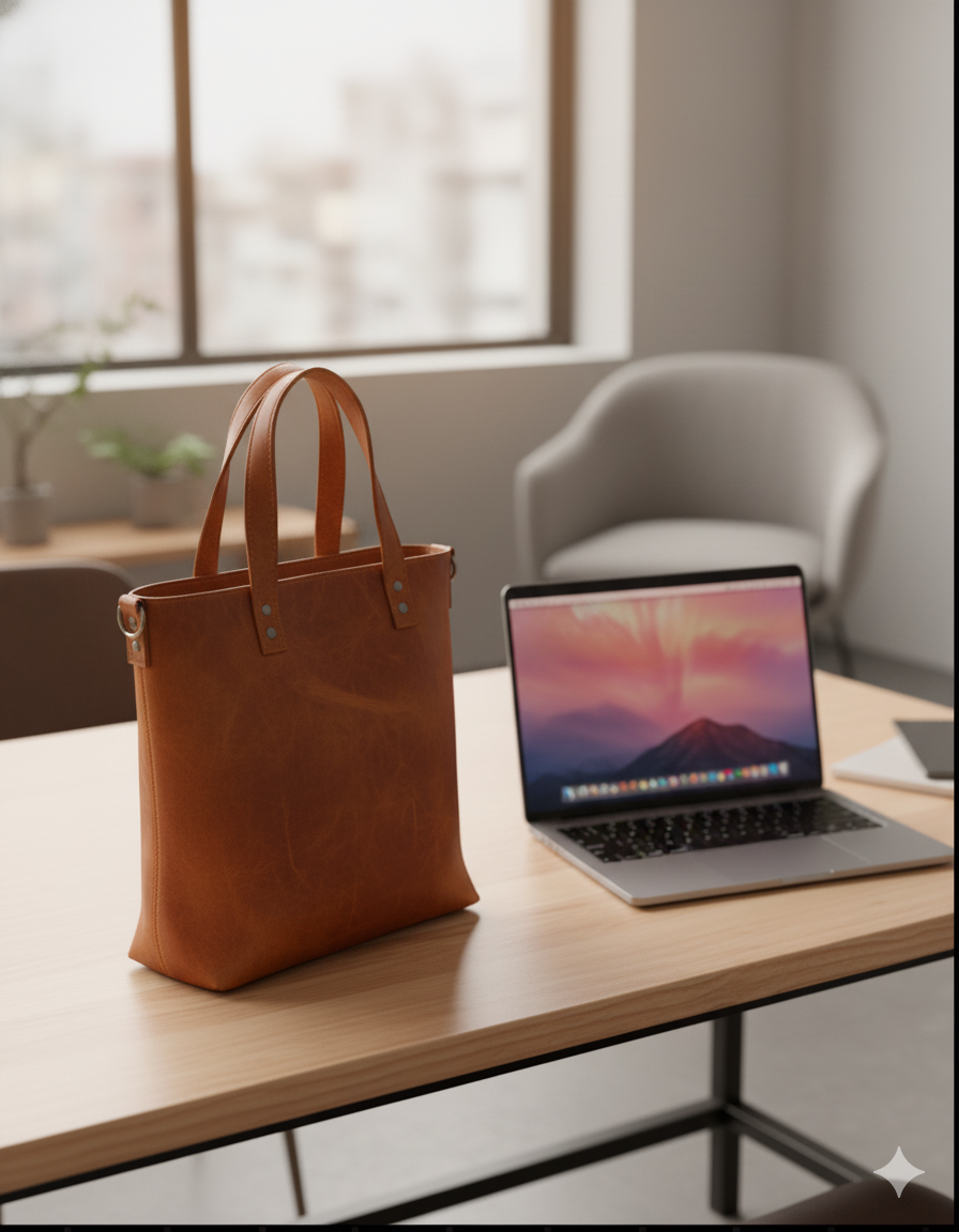 Crazy Horse Leather Tote Bag