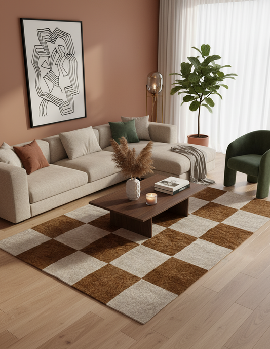 Arena Camel Patchwork Rug – 4x6