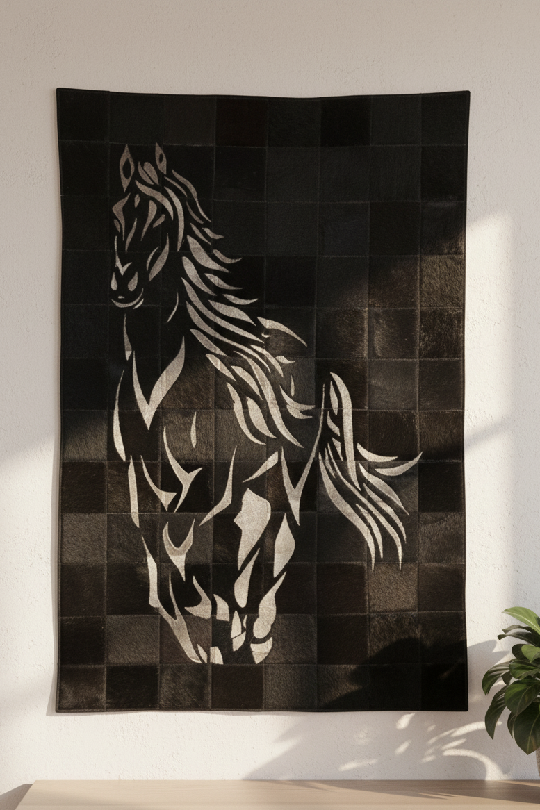 Cowhide Patchwork Rug & Wall Hanging