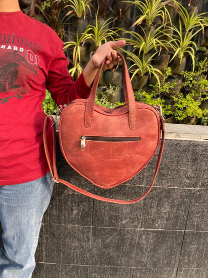 Heart Tote – Crazy Horse Leather