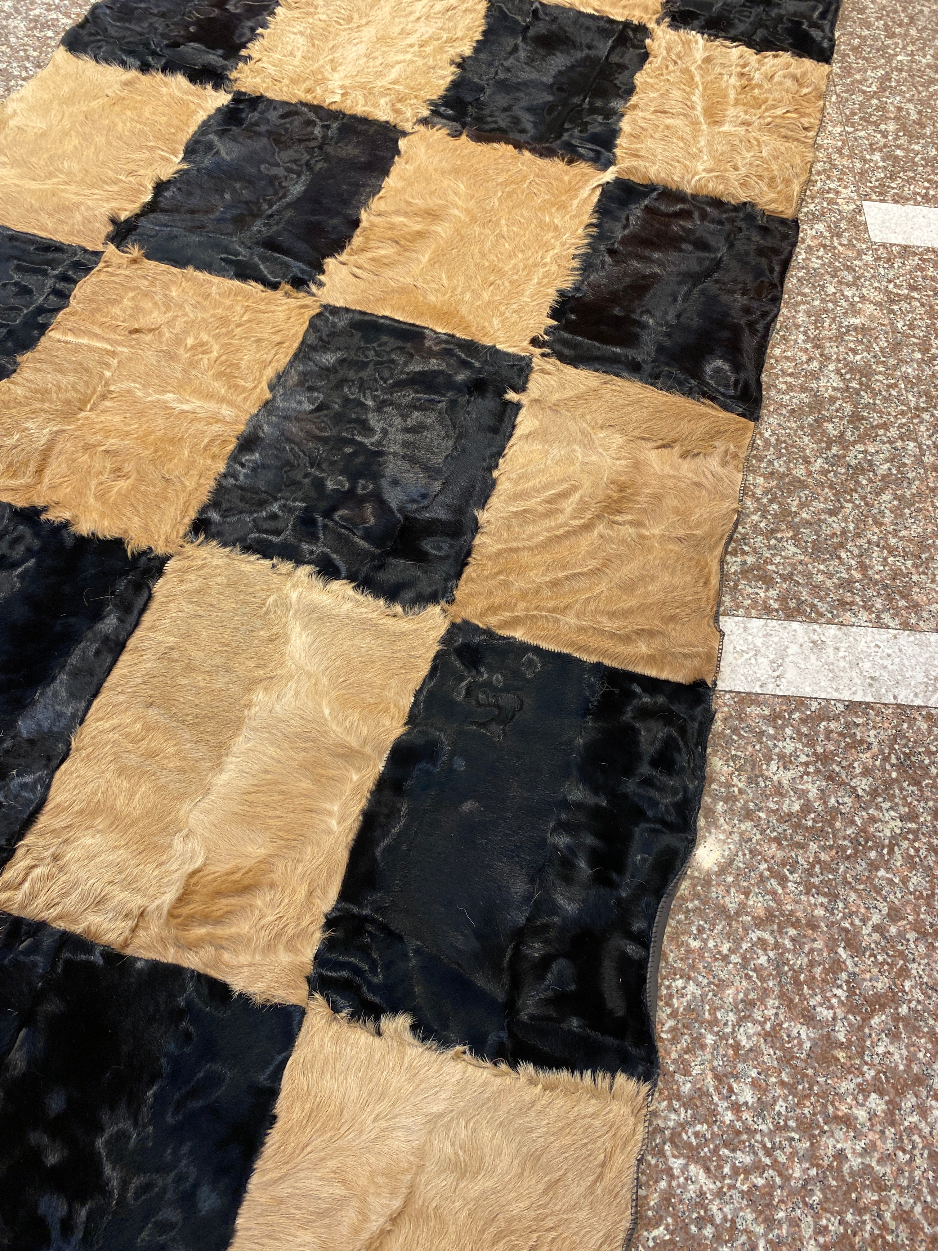 Cabra Patchwork Runner – Goat Skin Art by Uroosa Leather