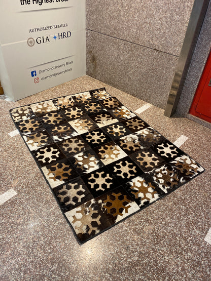 Stella – Cow Skin Patch Work Rug (4 x 6 ft)