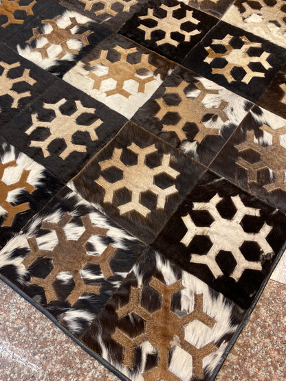 Stella – Cow Skin Patch Work Rug (4 x 6 ft)