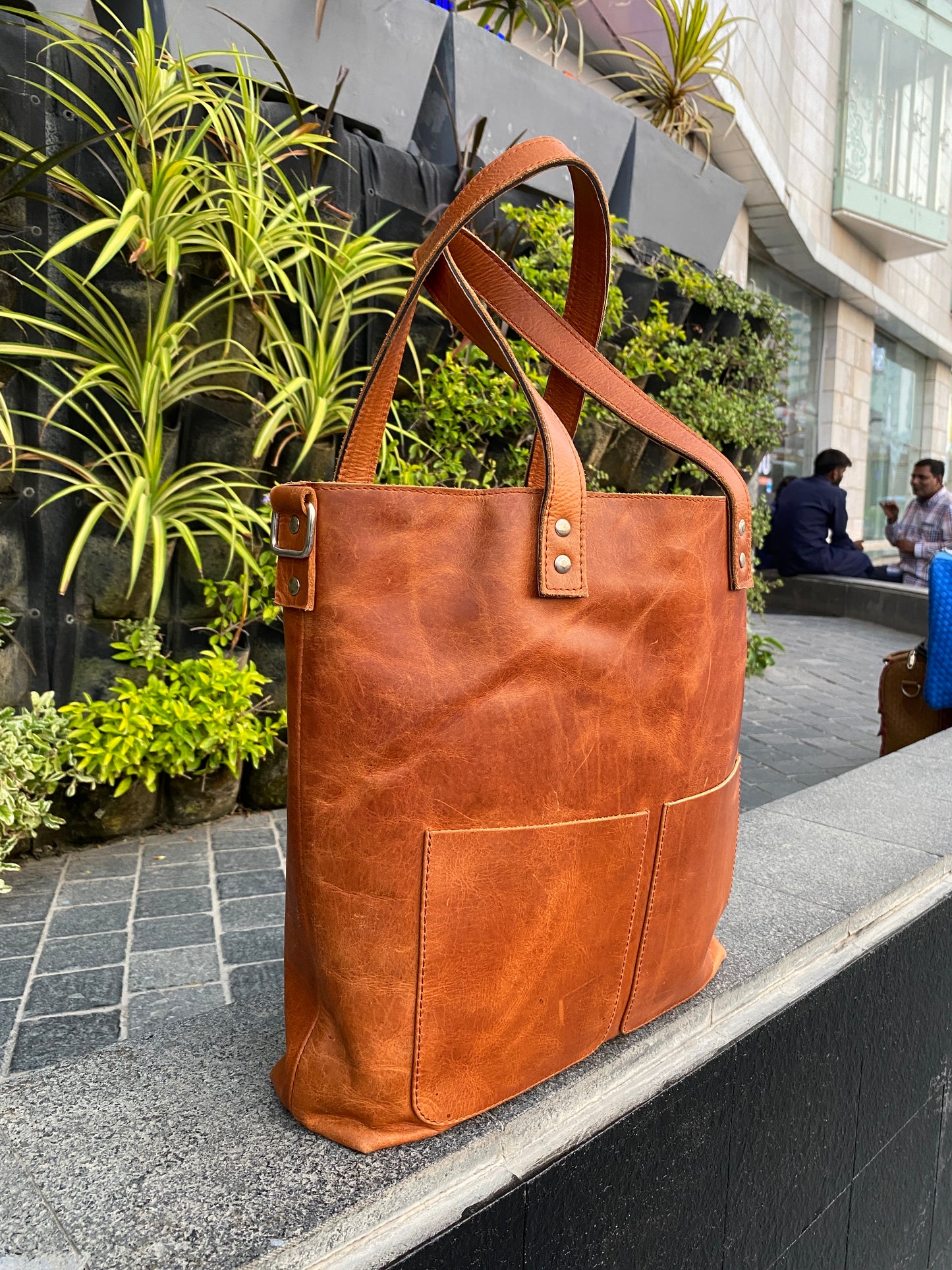 Crazy Horse Leather Tote Bag
