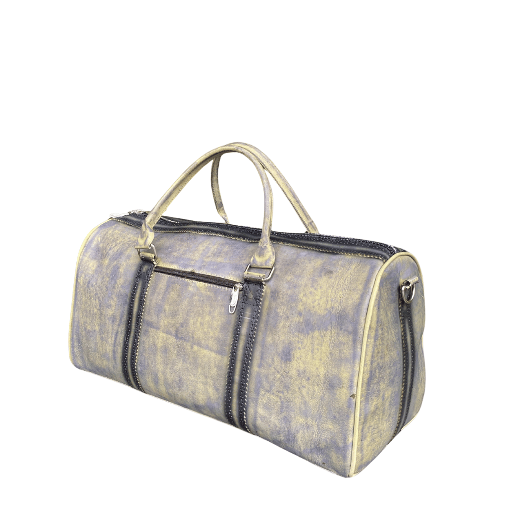Handmade Cow Leather Duffel – Vintage Patina Travel Bag