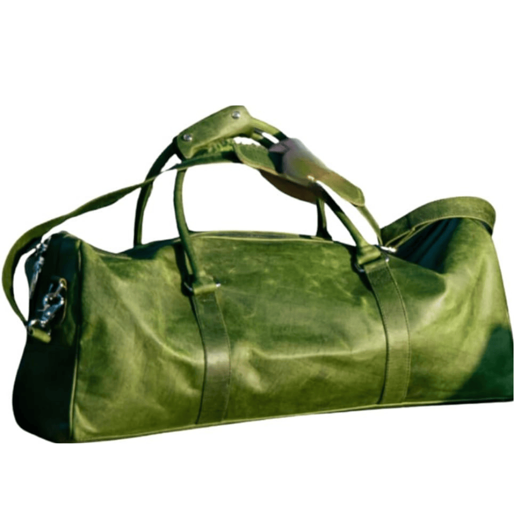 Vintage Green Crazy Horse Cow Leather Duffel – Uroosa Leather