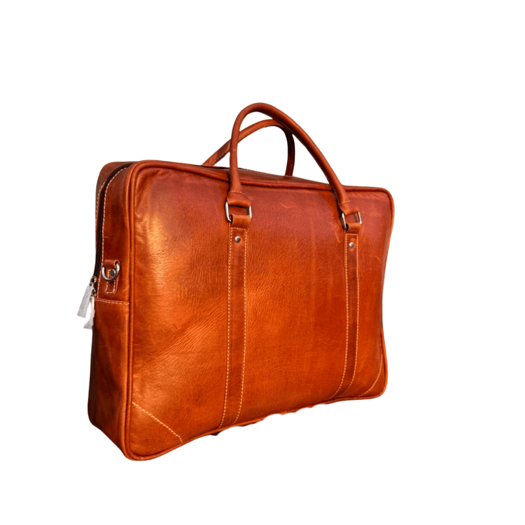 Crazy Horse Leather Laptop Bag | Premium Cow Leather Office & Travel Bag