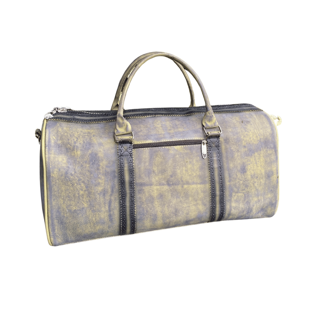 Handmade Cow Leather Duffel – Vintage Patina Travel Bag