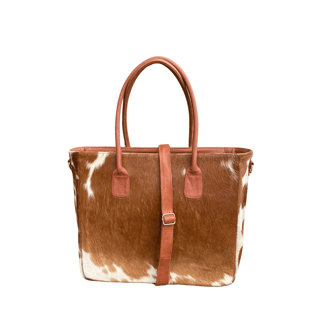 Large Handmade Cowhide Tote – Luxury Leather Bag | Uroosa Leather
