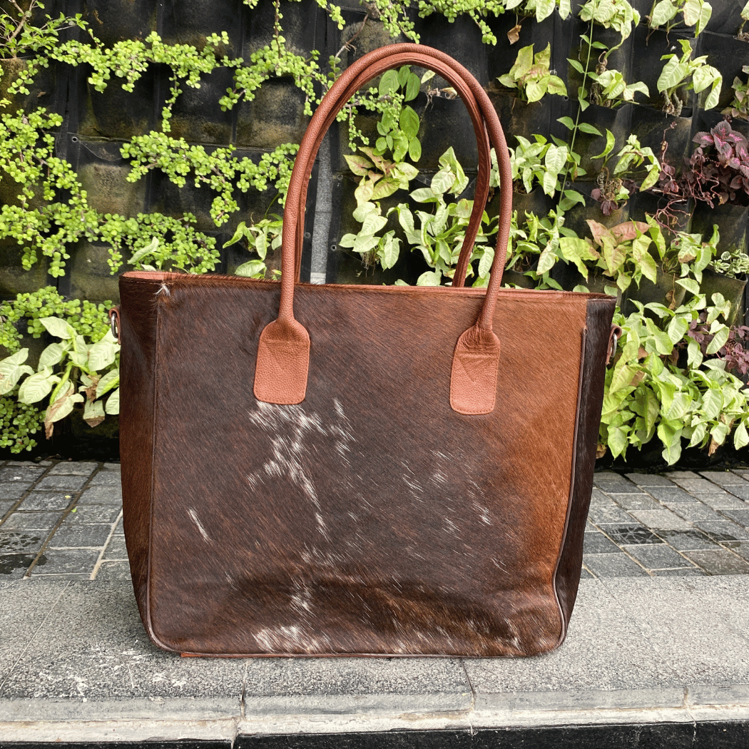 Genuine Cowhide Tote – Large Leather Shoulder Bag