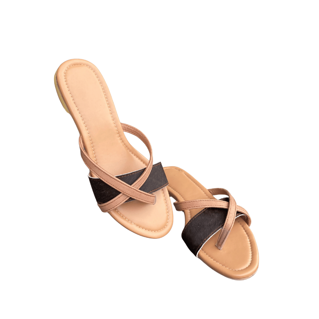 Classic Natural Cowhide Slippers