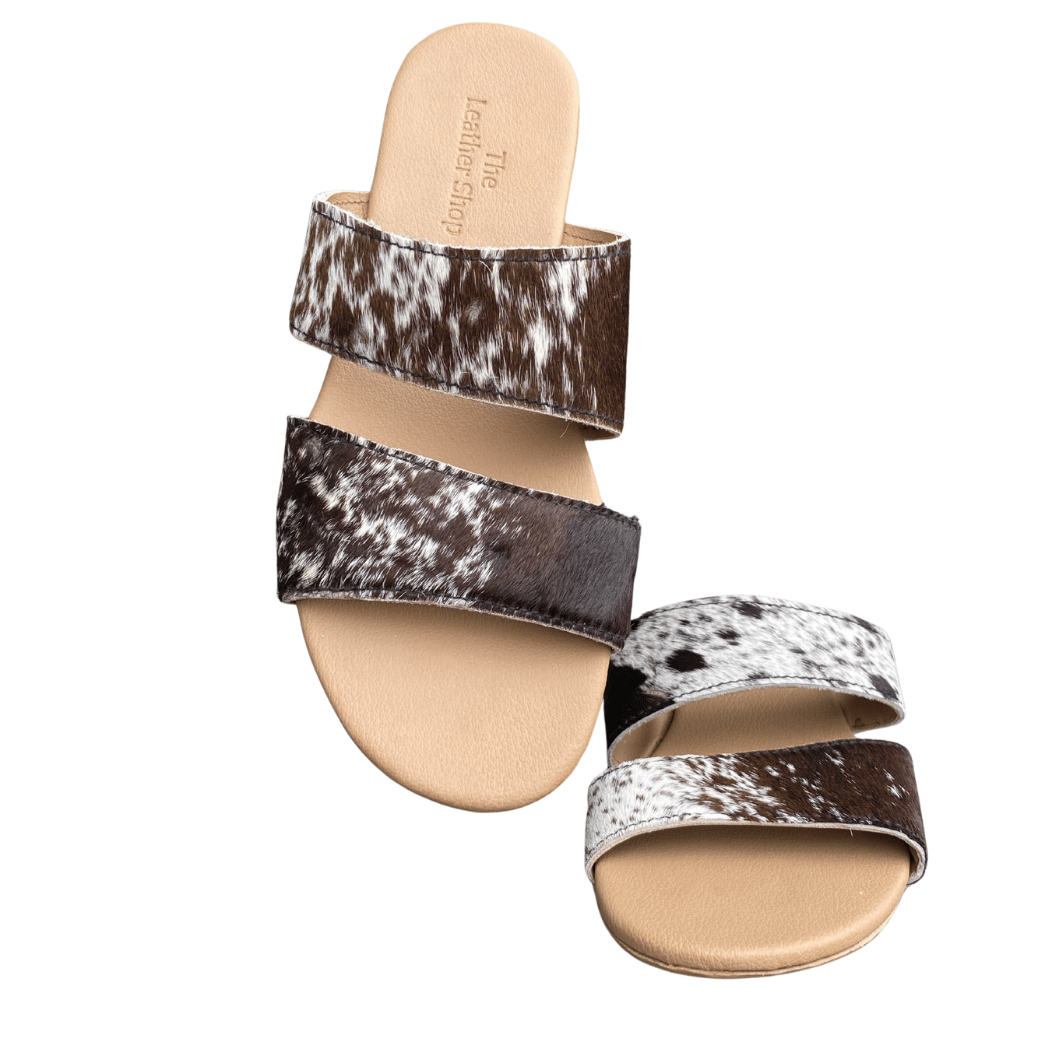 Uroosa Leather Natural Cowhide Slippers