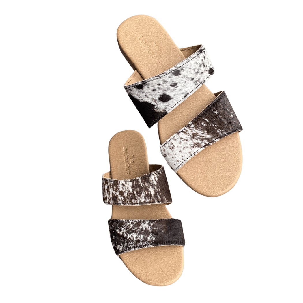Uroosa Leather Natural Cowhide Slippers