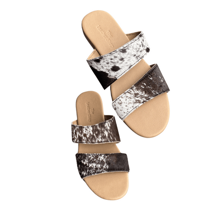 Uroosa Leather Natural Cowhide Slippers