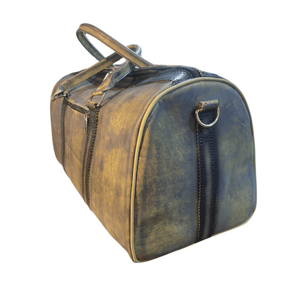 Handmade Cow Leather Duffel – Vintage Patina Travel Bag