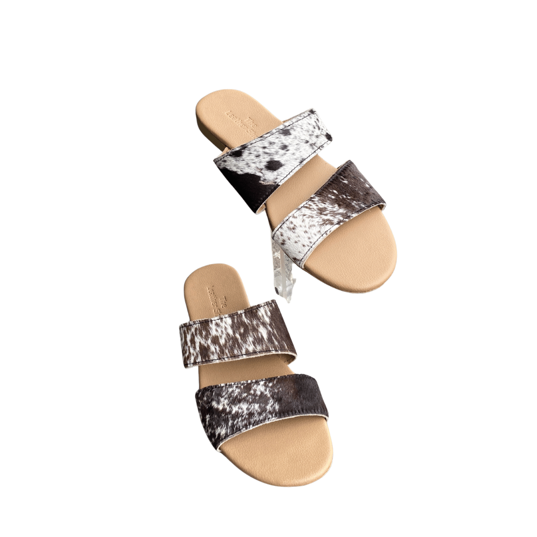 Uroosa Leather Natural Cowhide Slippers