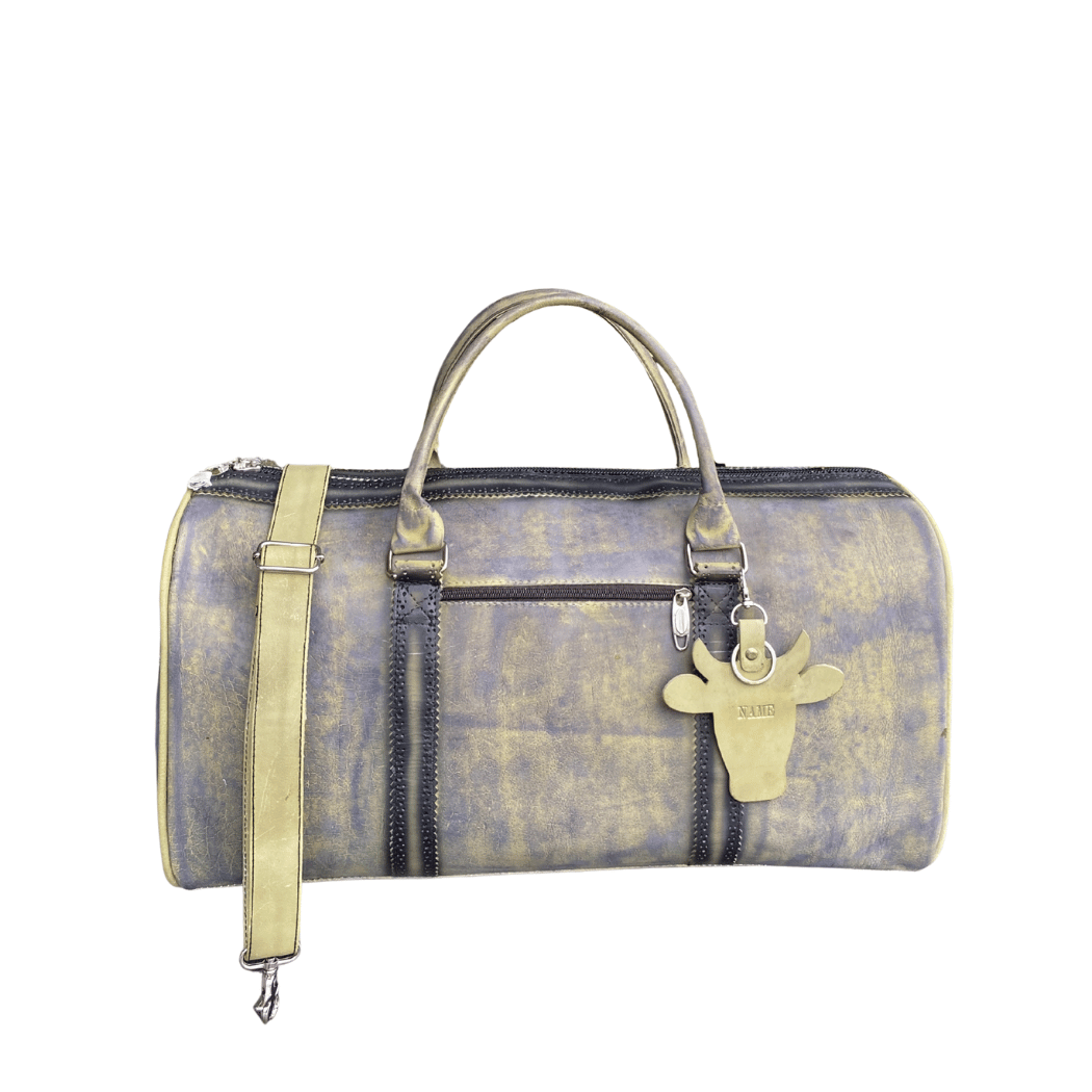 Handmade Cow Leather Duffel – Vintage Patina Travel Bag