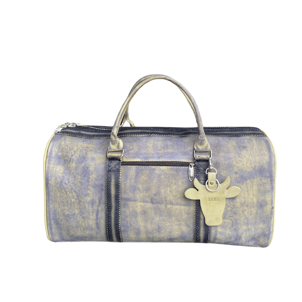 Handmade Cow Leather Duffel – Vintage Patina Travel Bag
