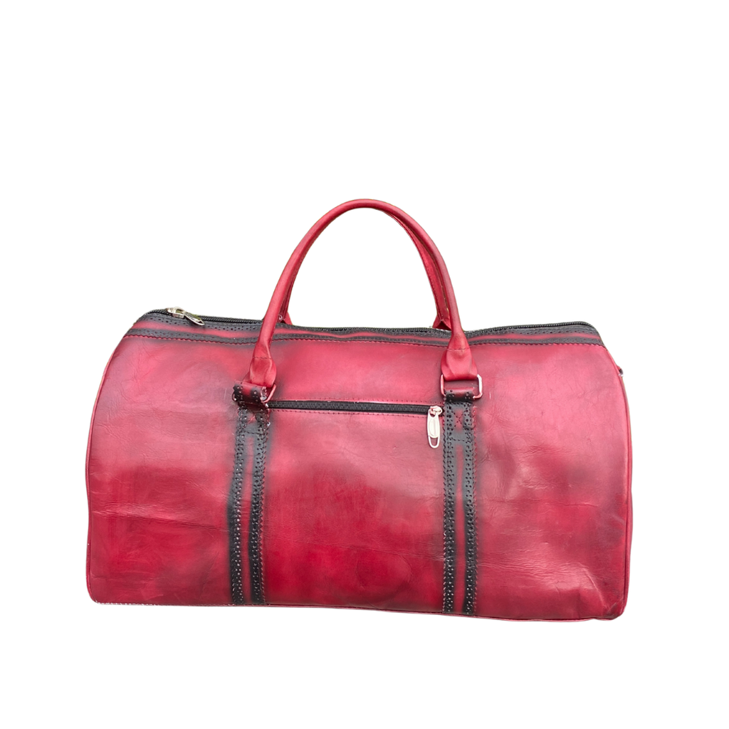 Crust Patina Leather Duffel Bag | Vintage Travel Bag