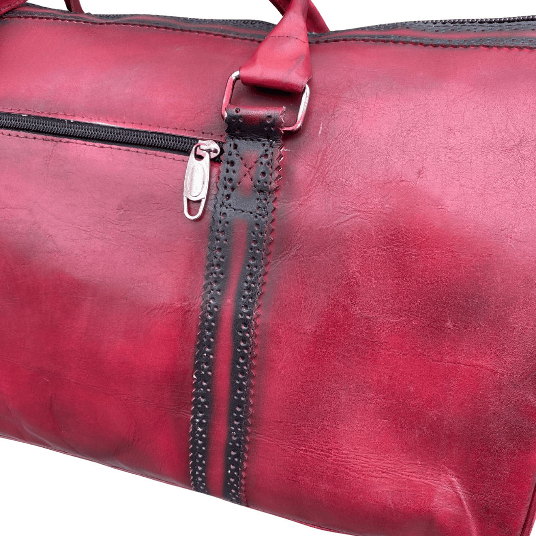 Crust Patina Leather Duffel Bag | Vintage Travel Bag