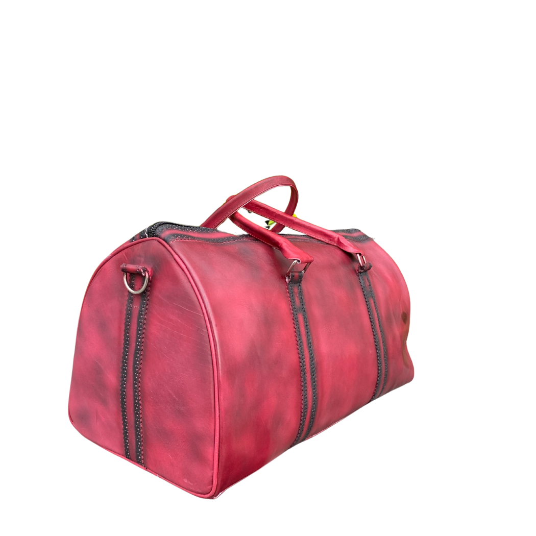 Crust Patina Leather Duffel Bag | Vintage Travel Bag