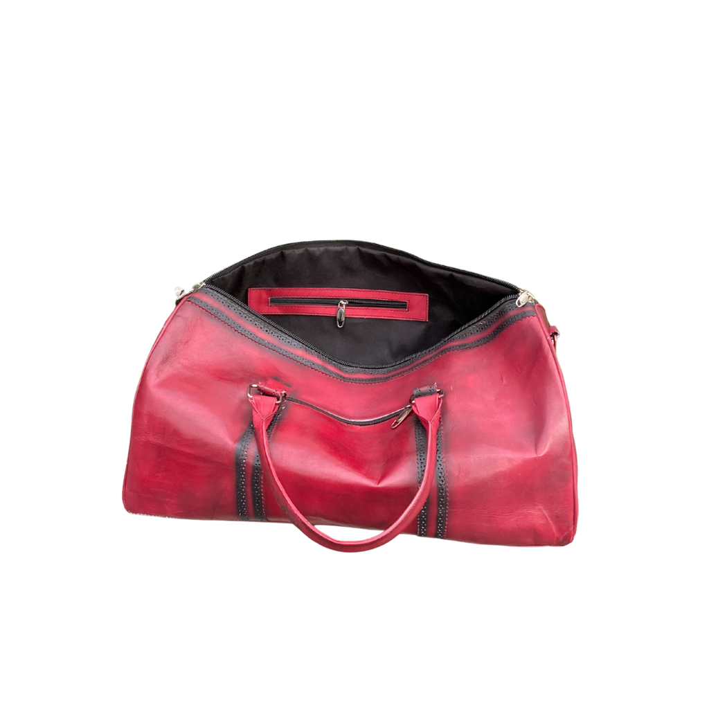 Crust Patina Leather Duffel Bag | Vintage Travel Bag