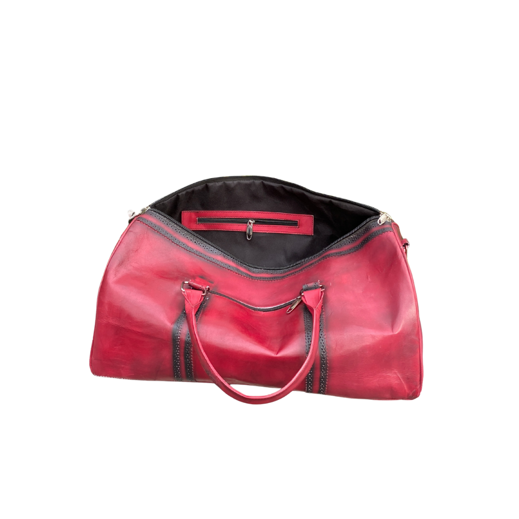 Crust Patina Leather Duffel Bag | Vintage Travel Bag