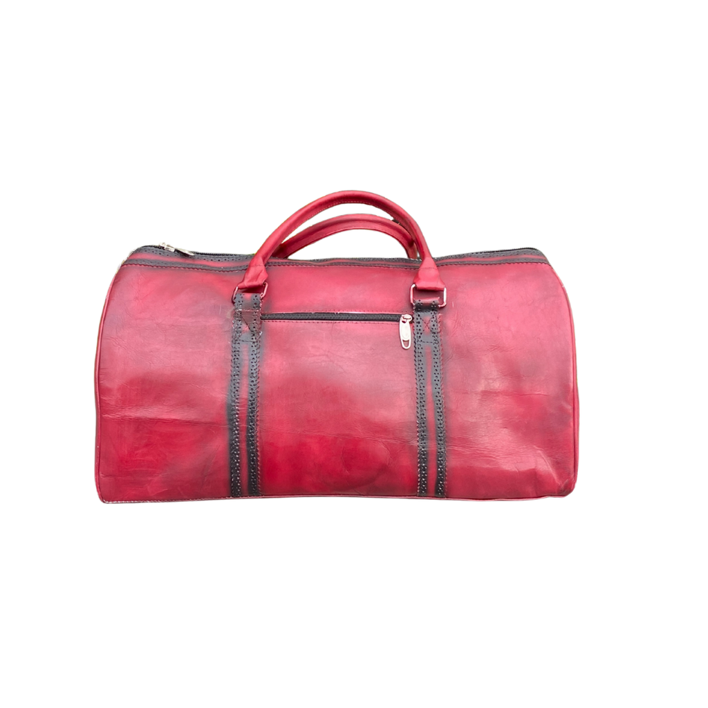 Crust Patina Leather Duffel Bag | Vintage Travel Bag