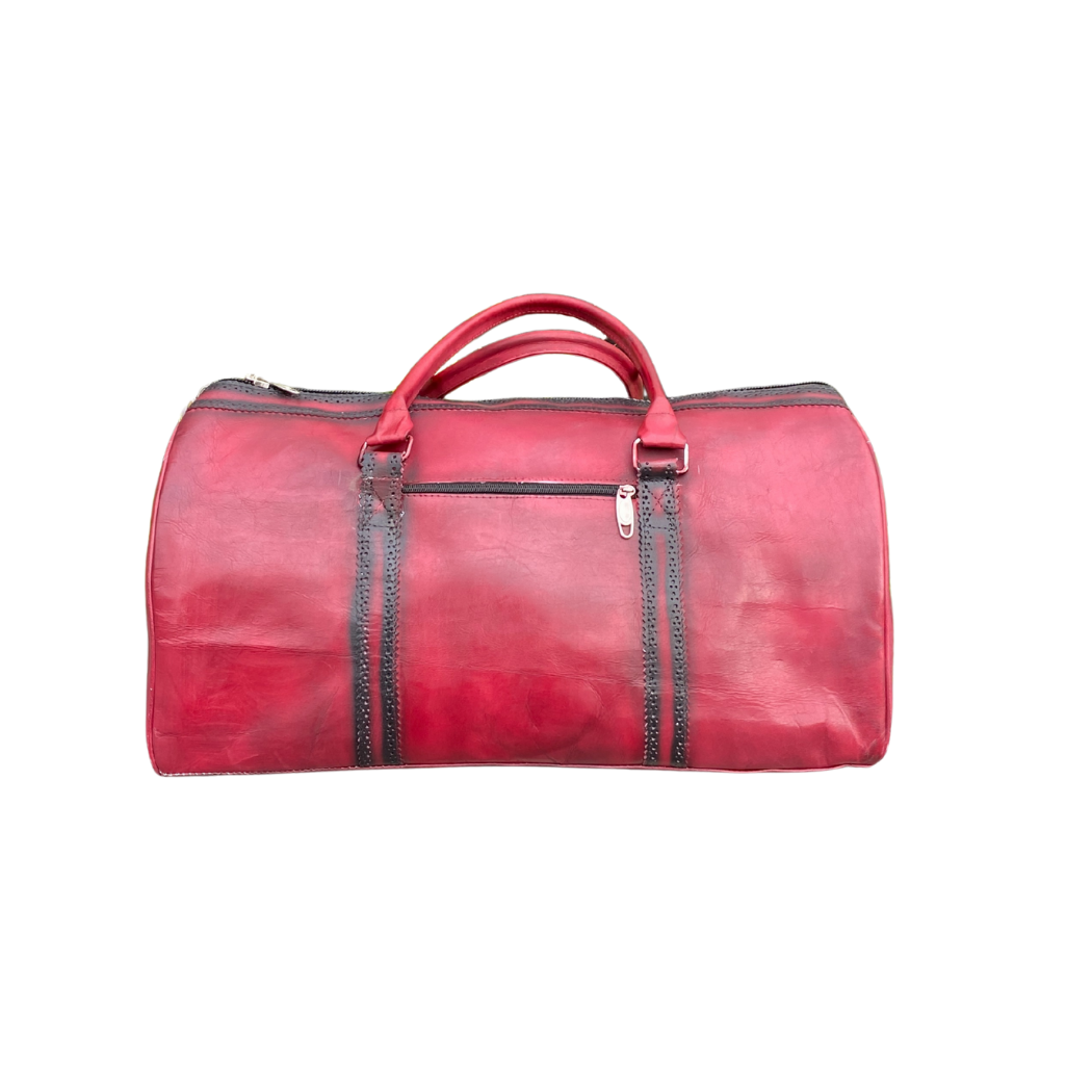 Crust Patina Leather Duffel Bag | Vintage Travel Bag