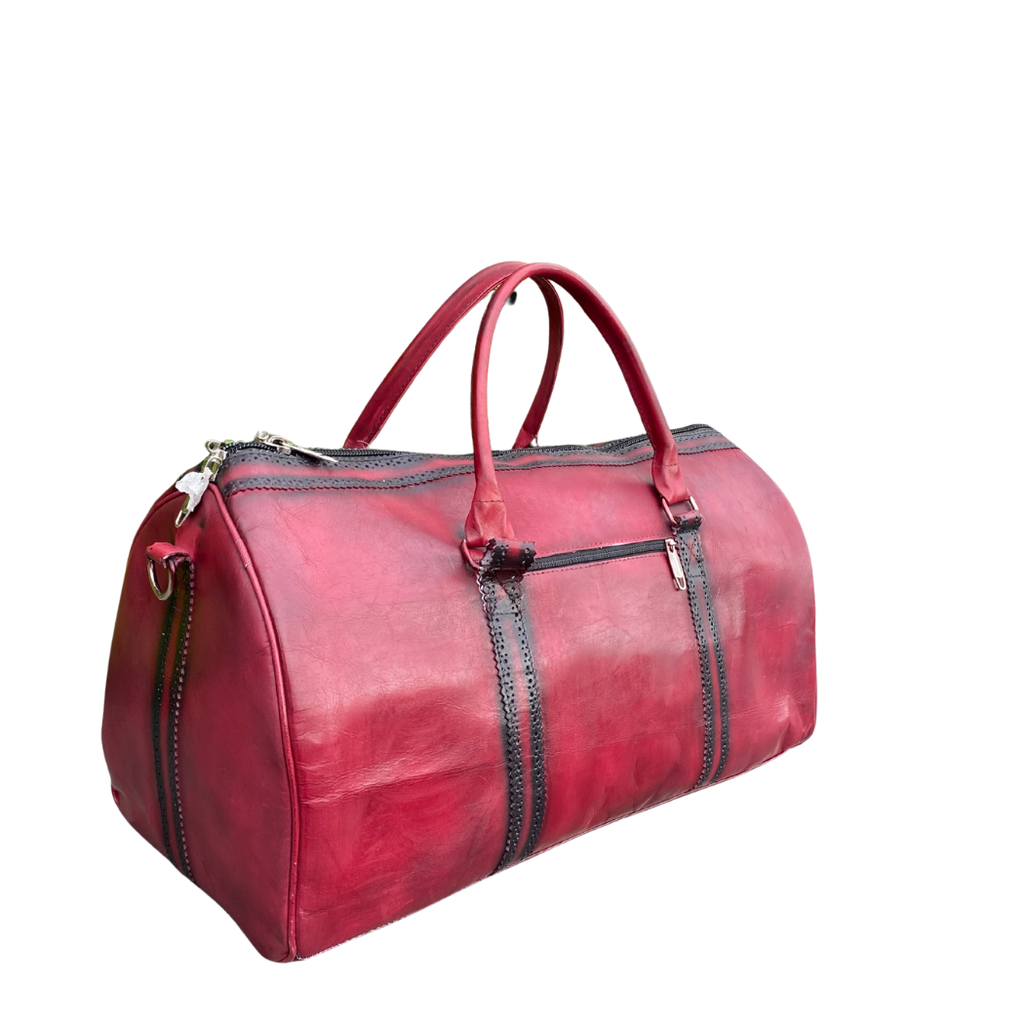 Crust Patina Leather Duffel Bag | Vintage Travel Bag