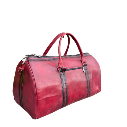 Crust Patina Leather Duffel Bag | Vintage Travel Bag
