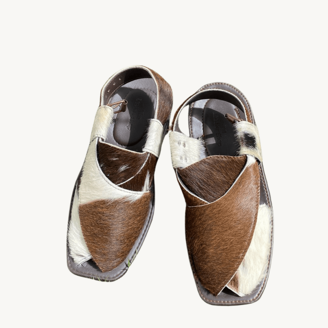 Charsadda Style Natural Hair Cowhide Peshawari Chappal | Uroosa Leather
