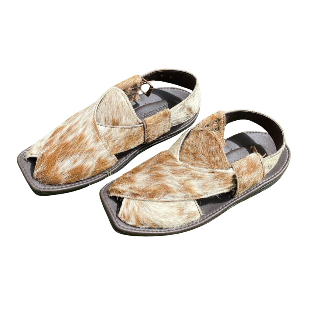 Charsadda Peshawari Chappal | Handmade Hair-On Cowhide