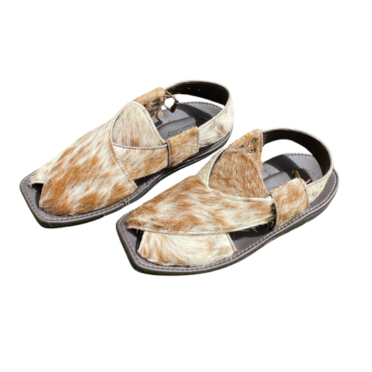 Charsadda Peshawari Chappal | Handmade Hair-On Cowhide