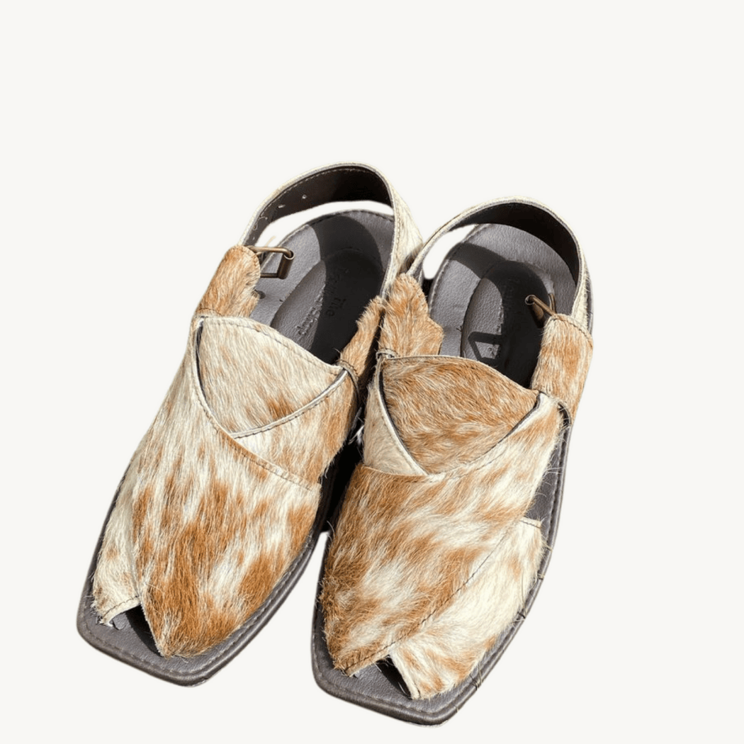 Charsadda Peshawari Chappal | Handmade Hair-On Cowhide